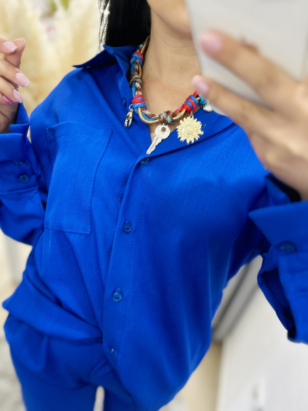 modro-červený náhrdelník