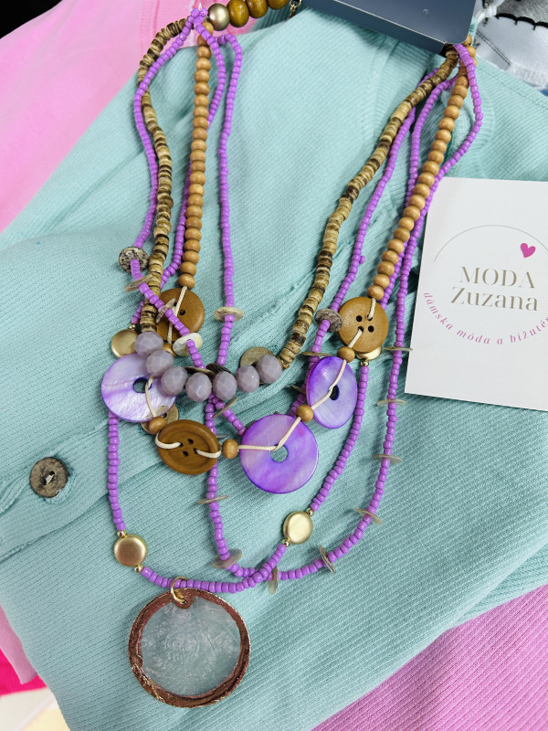 fialový náhrdelník