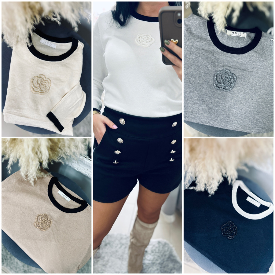 Jemný svetrík so zdobením