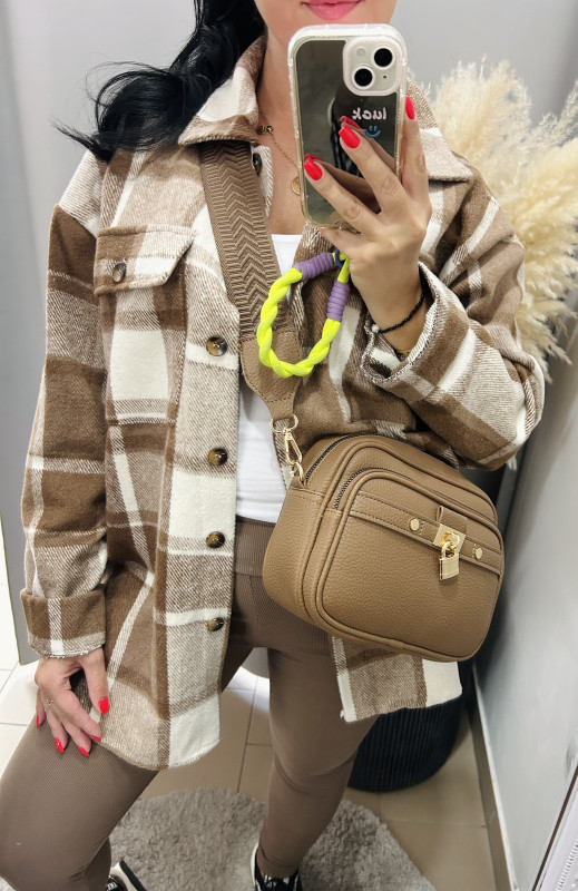 Crossbody hnedá kabelka 8