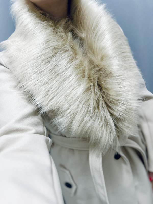 Dlhší kabát s kožušinkou 2