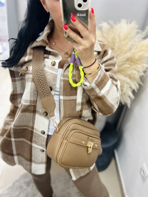Crossbody hnedá kabelka 7