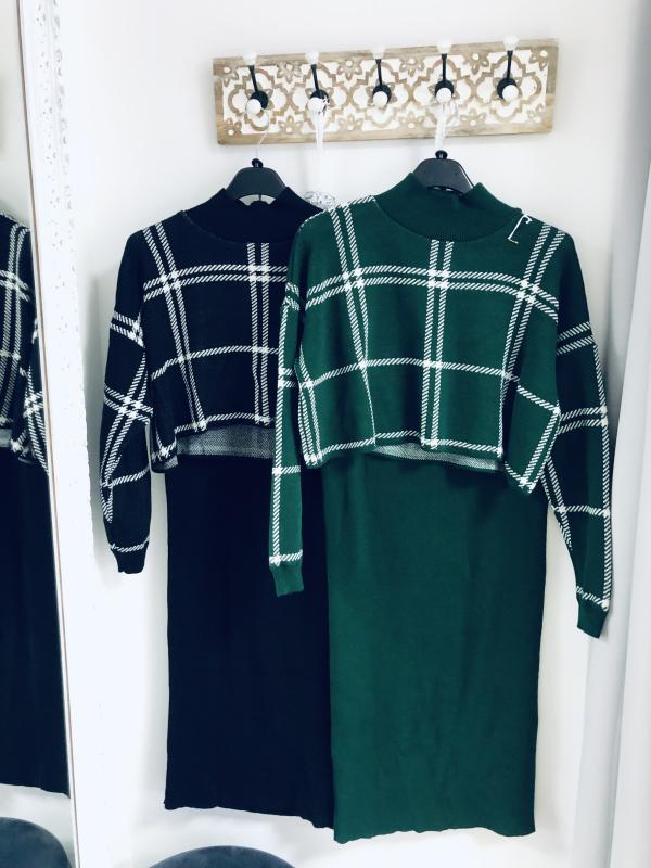 Úpletové
 šaty + crop top sveter