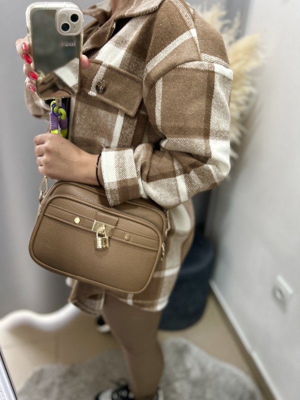 Crossbody hnedá kabelka 5
