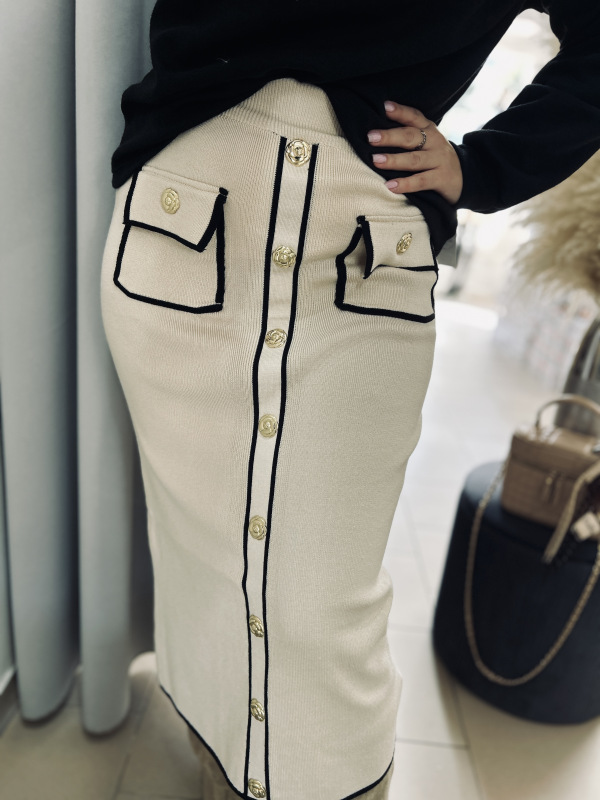 Úpletová suknička- béžová