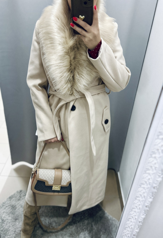 Dlhší kabát s kožušinkou 1