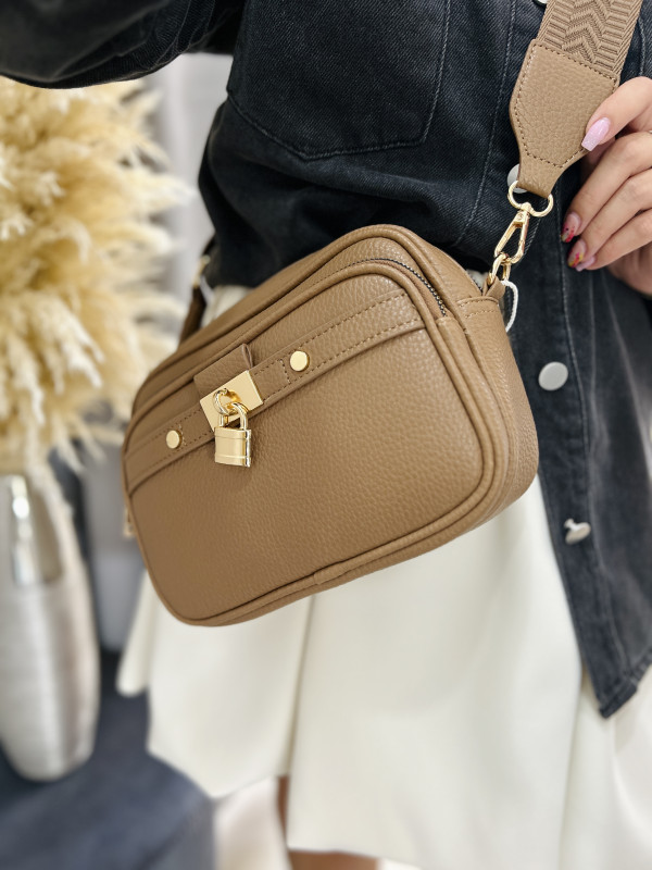 Crossbody hnedá kabelka