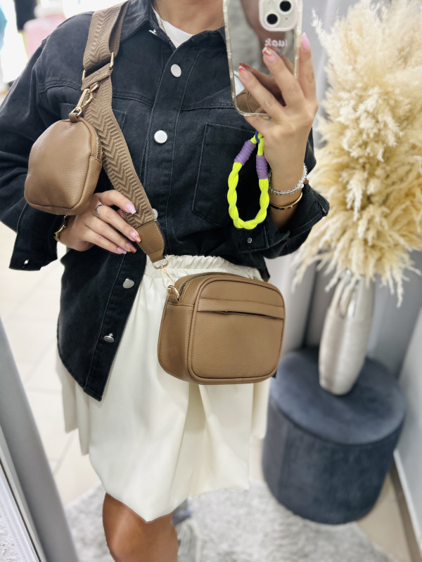 Crossbody hnedá kabelka 2