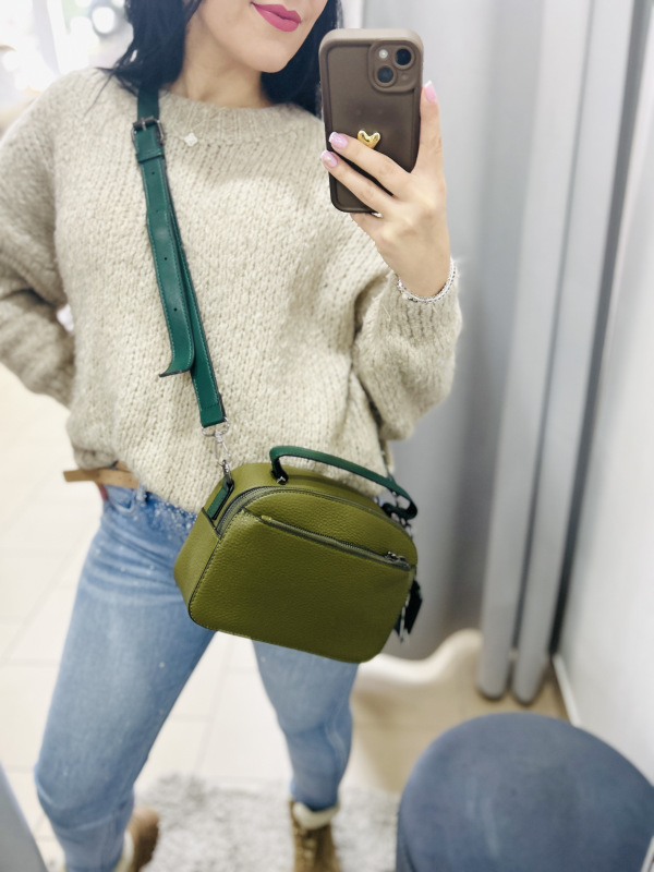 Crossbody zelená kabelka 7