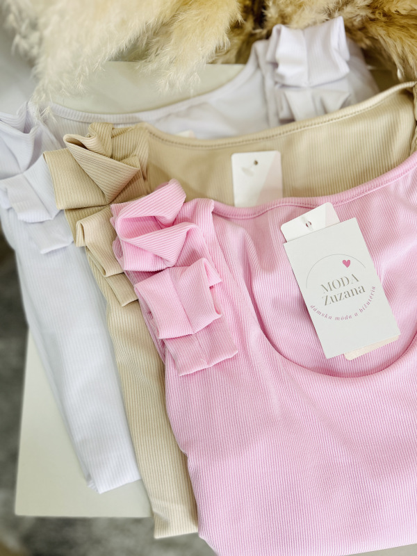 Zdobený rebrovaný top 6