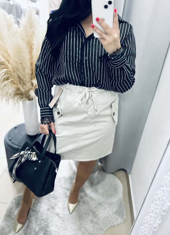 Elastická suknička- béžová 5