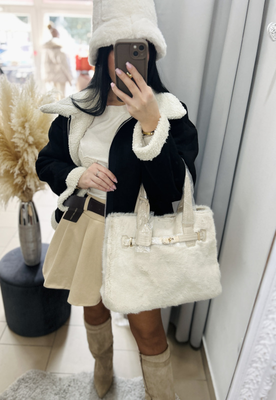 Bielo-smotanový klobúk 5