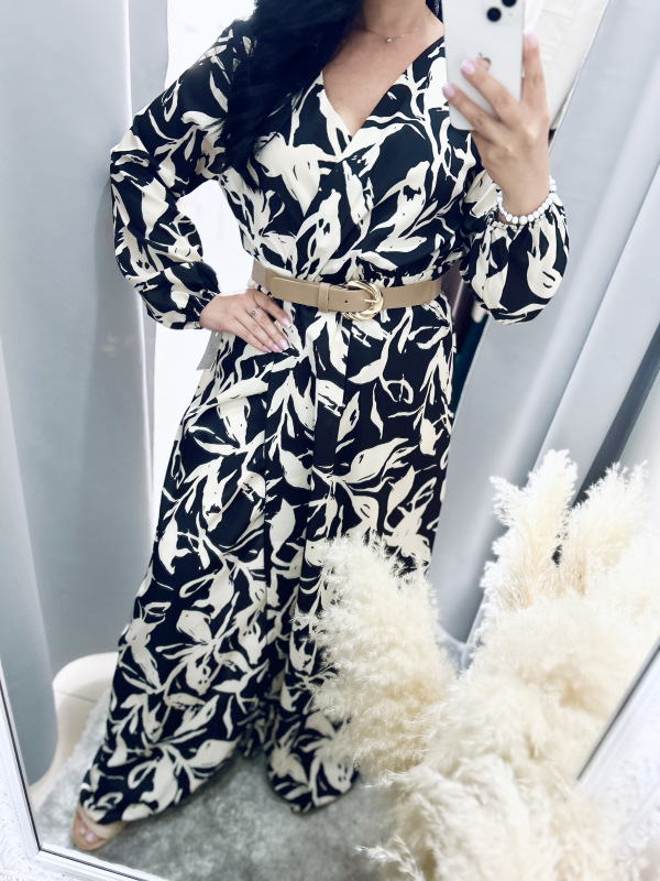 Béžovo-čierne šaty 5