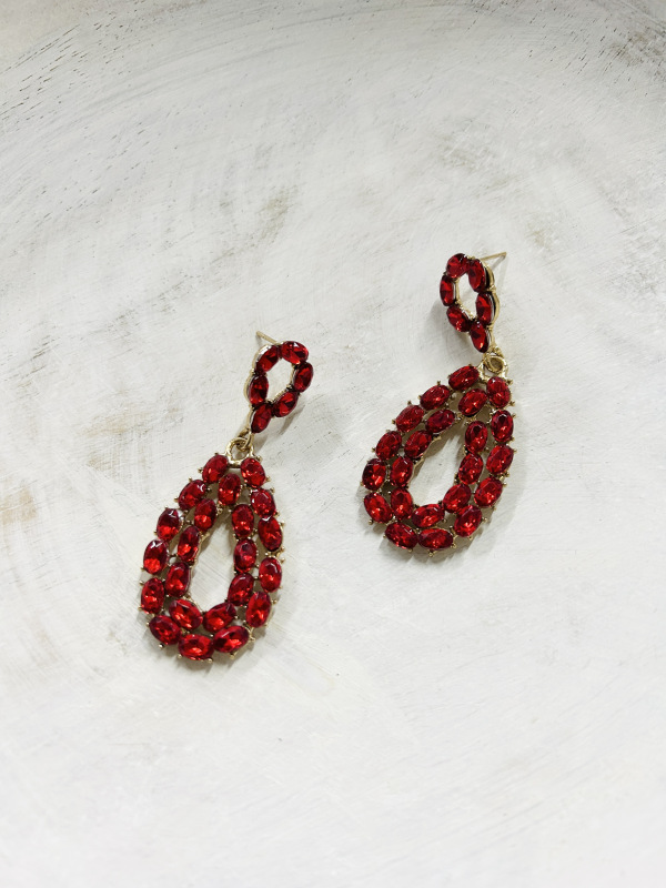 Červené náušnice 1