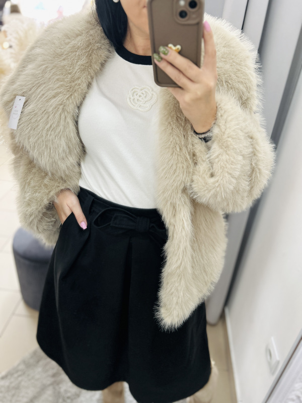 Semišová čierna sukňa 4