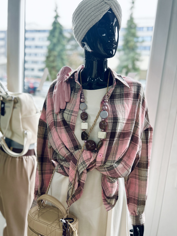 Károvaná košeľa- ružová 6