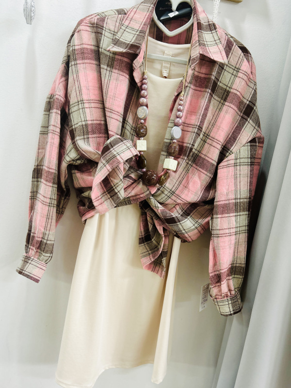 Károvaná košeľa- ružová 7