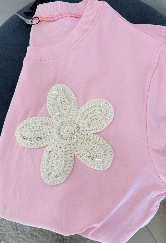 Bavlnené tričko s nášivkou 5