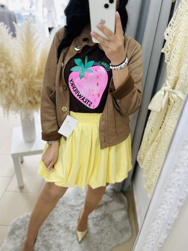 Balónová suknička- žltá 4