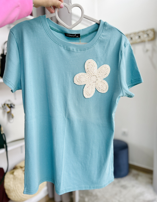 Bavlnené tričko s nášivkou 9