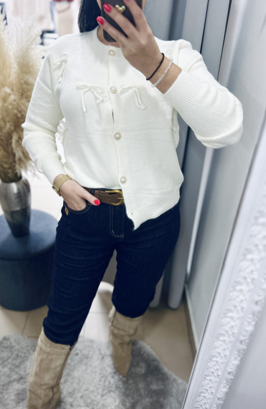 Tmavé mom fit rifle s opaskom 13