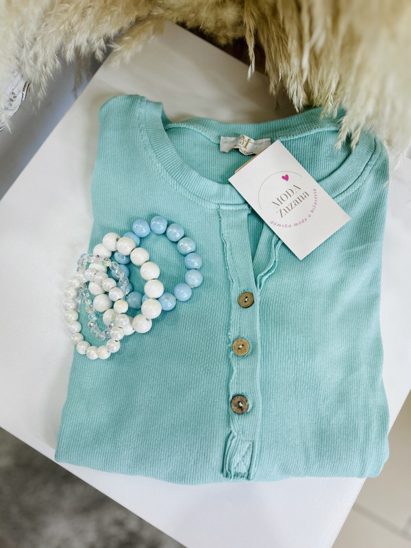 Rebrovaný pastelový top 1