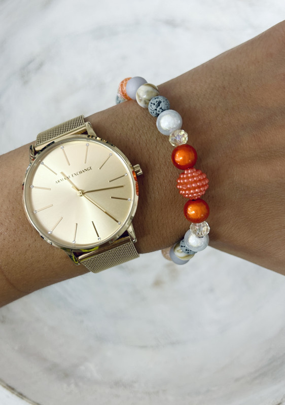 Handmade ORANGE náramok 1