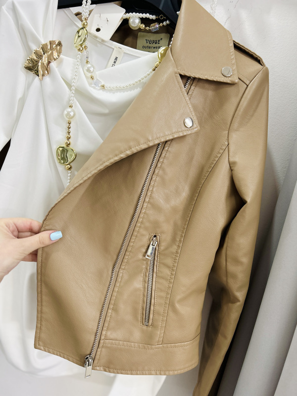 Koženková bundička- KARAMEL 2