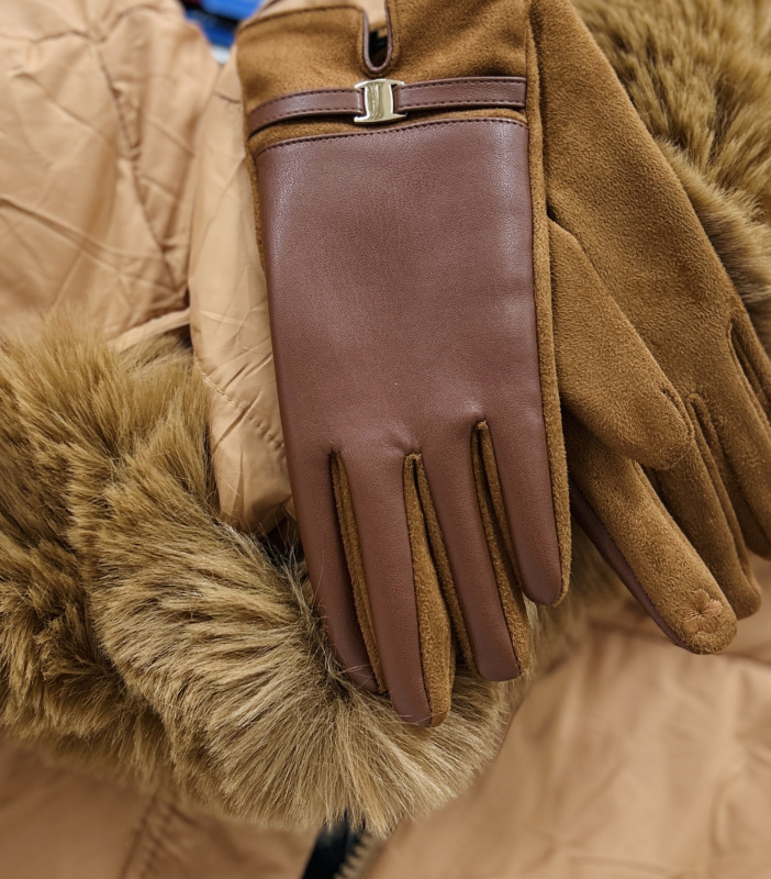 Rukavice koženka/semiš 3