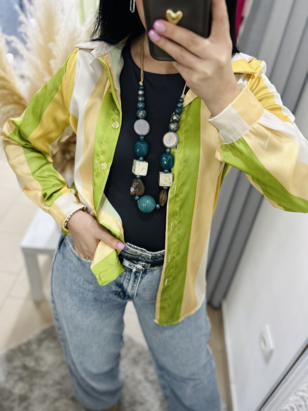 Pruhovaná košeľa- žltá 2