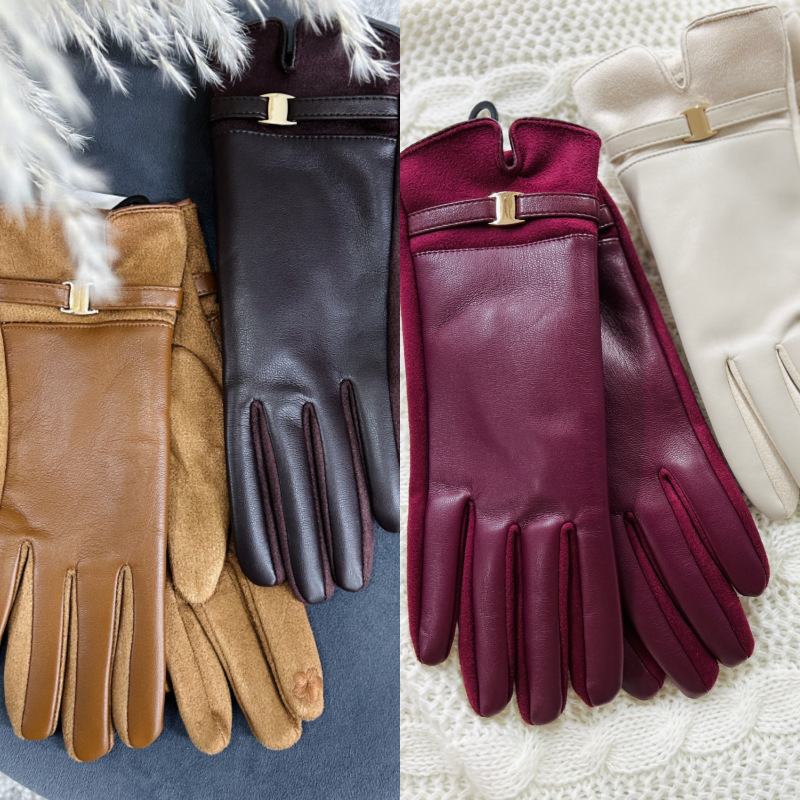 Rukavice koženka/semiš