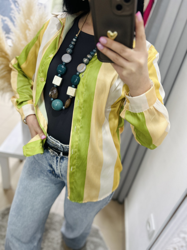 Pruhovaná košeľa- žltá 3