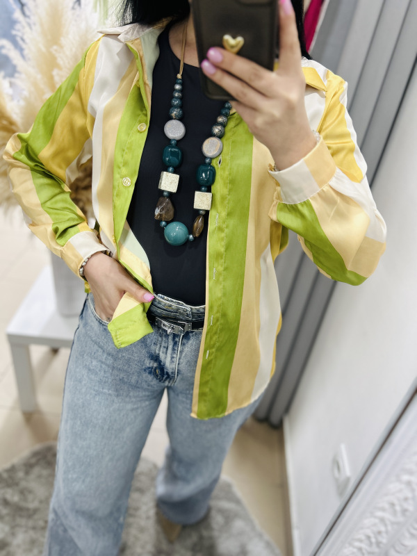 Pruhovaná košeľa- žltá 4