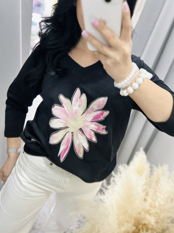 Bavlnený top s kvetom 8