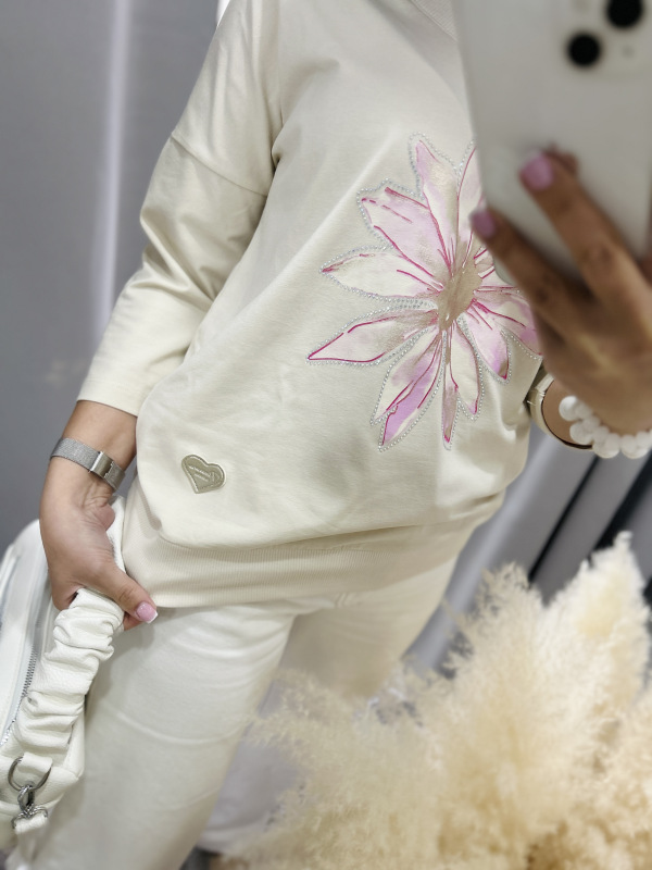 Bavlnený top s kvetom 2