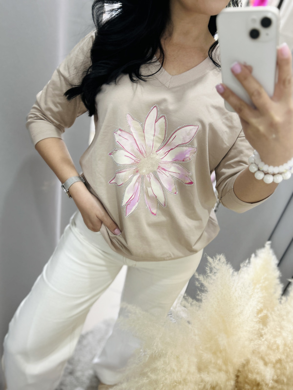 Bavlnený top s kvetom 15