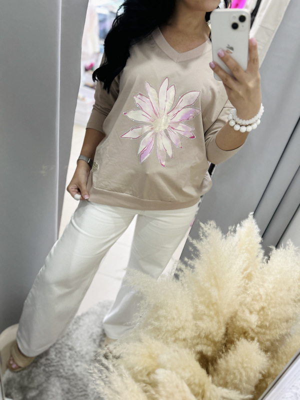 Bavlnený top s kvetom 14