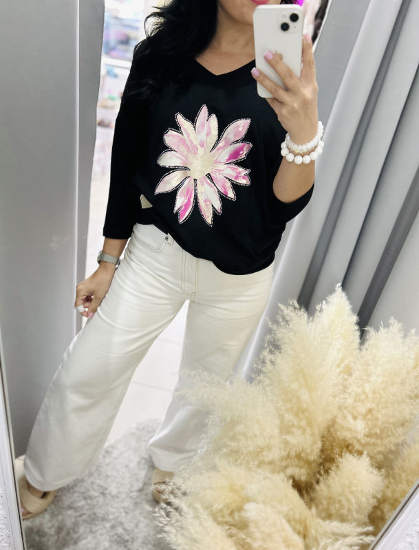 Bavlnený top s kvetom 10