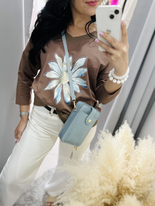 Bavlnený top s kvetom 13