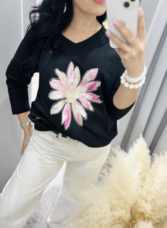 Bavlnený top s kvetom 9