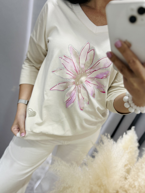 Bavlnený top s kvetom 3