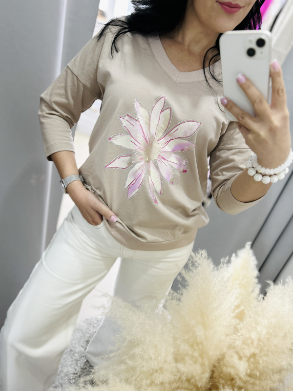 Bavlnený top s kvetom 16